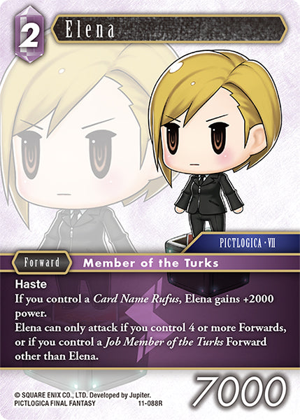 (088) Final Fantasy TCG Opus XI: Soldier's Return Single: Elena (11-088)  Rare
