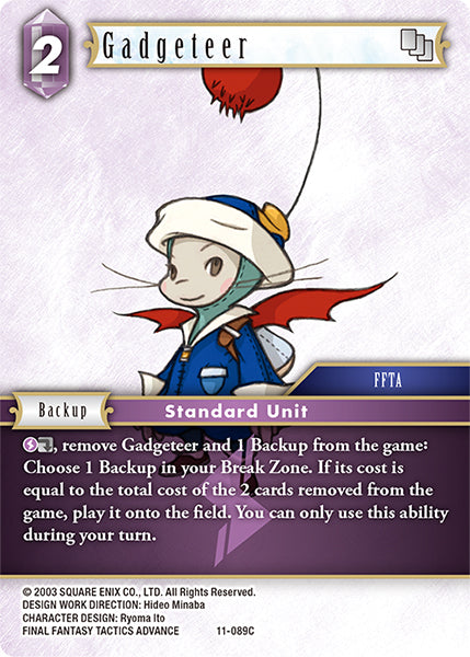 (089) Final Fantasy TCG Opus XI: Soldier's Return Single: Gadgeteer (11-089) Holo Common