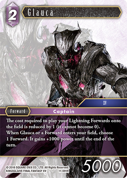 (091) Final Fantasy TCG Opus XI: Soldier's Return Single: Glauca (11-091)  Rare