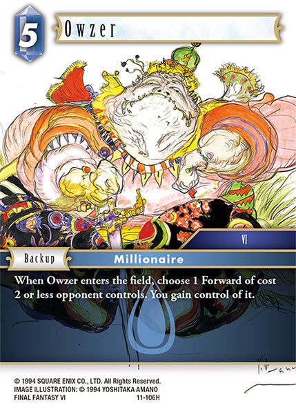 (106) Final Fantasy TCG Opus XI: Soldier's Return Single: Owzer (11-106) Holo Hero