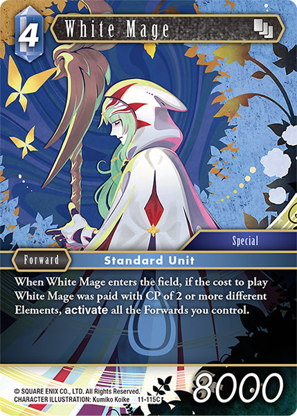 (115) Final Fantasy TCG Opus XI: Soldier's Return Single: White Mage (11-115) (V.1) Holo Common