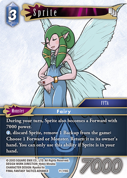 (116) Final Fantasy TCG Opus XI: Soldier's Return Single: Sprite (11-116) Holo Common