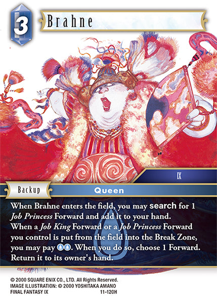 (120) Final Fantasy TCG Opus XI: Soldier's Return Single: Brahne (11-120) Holo Hero
