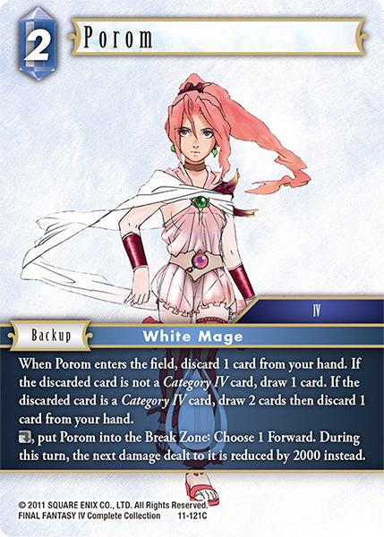 (121) Final Fantasy TCG Opus XI: Soldier's Return Single: Porom (11-121) Holo Common