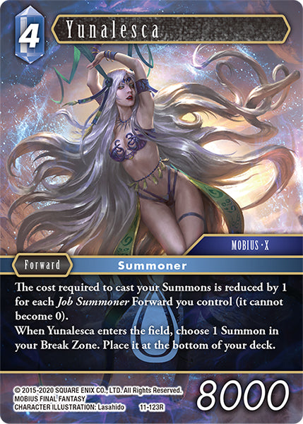 (123) Final Fantasy TCG Opus XI: Soldier's Return Single: Yunalesca (11-123) Holo Rare