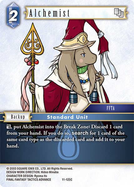 (125) Final Fantasy TCG Opus XI: Soldier's Return Single: Alchemist (11-125) Holo Common