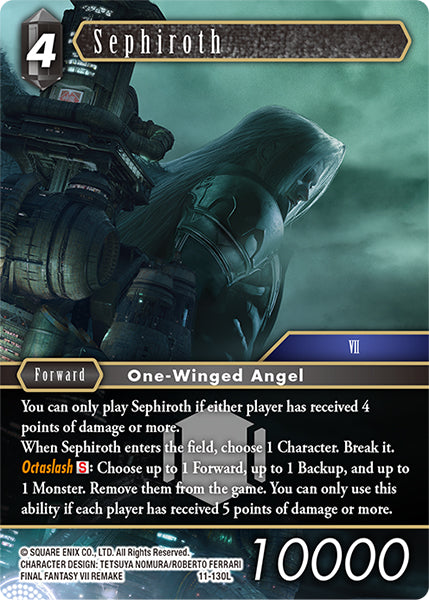(130) Final Fantasy TCG Opus XI: Soldier's Return Single: Sephiroth (11-130) (V.1) Holo Legend