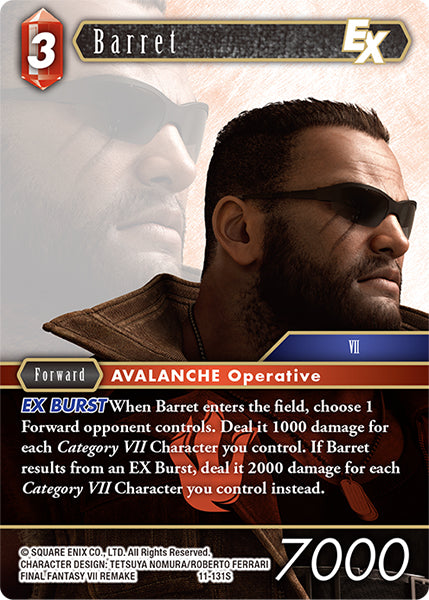 (131) Final Fantasy TCG Opus XI: Soldier's Return Single: Barret (11-131) Holo Starter
