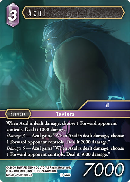 (137) Final Fantasy TCG Opus XI: Soldier's Return Single: Azul (11-137) Holo Starter
