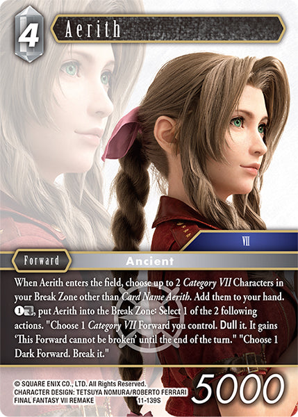(139) Final Fantasy TCG Opus XI: Soldier's Return Single: Aerith (11-139) Holo Starter