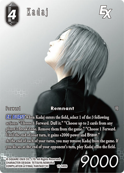 (140) Final Fantasy TCG Opus XI: Soldier's Return Single: Kadaj (11-140) Holo Starter