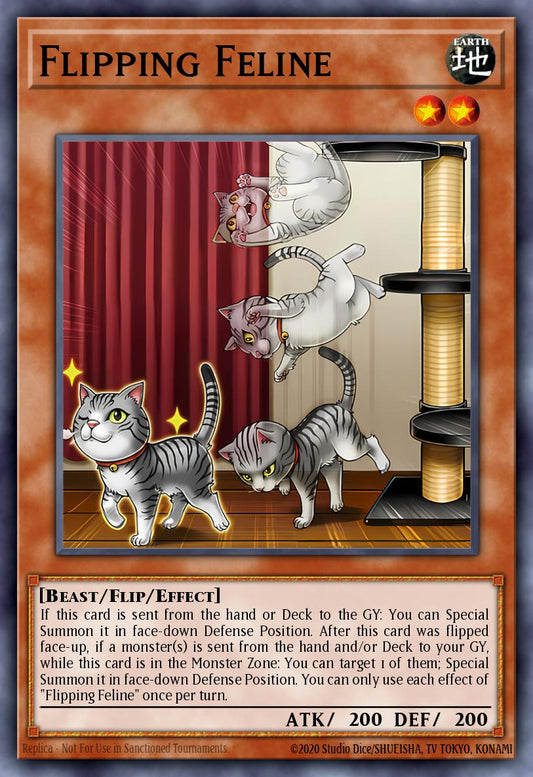(410) YuGiOh TCG MP25: 2025 Mega-Pack Tin Single: Flipping Feline  Common