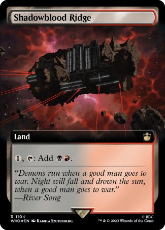 (1104) Magic The Gathering Universes Beyond: Doctor Who: Extras Single: Shadowblood Ridge (V.3)  Rare