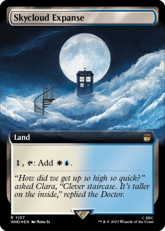 (1107) Magic The Gathering Universes Beyond: Doctor Who: Extras Single: Skycloud Expanse (V.3)  Rare