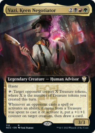 (110) Magic The Gathering Commander: Streets of New Capenna: Extras Single: Vazi, Keen Negotiator Holo Rare
