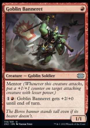 (110) Magic The Gathering Double Masters 2022 Single: Goblin Banneret Holo Uncommon