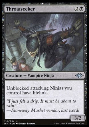 (110/254) Magic The Gathering Modern Horizons Single: Throatseeker Holo Uncommon
