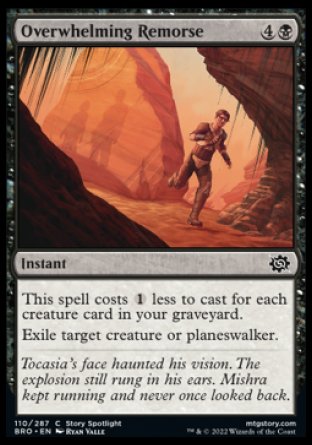 (110) Magic The Gathering The Brothers' War Single: Overwhelming Remorse Holo Common