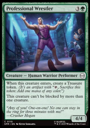 (110) Magic The Gathering Magic: The Gathering | Marvel's Spider-Man Single: Professional Wrestler  Common