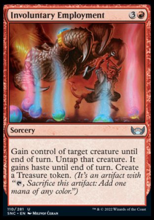 (110) Magic The Gathering Streets of New Capenna Single: Involuntary Employment Holo Uncommon