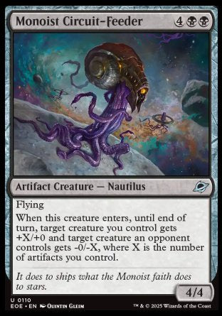 (110) Magic The Gathering Edge of Eternities Single: Monoist Circuit-Feeder  Uncommon