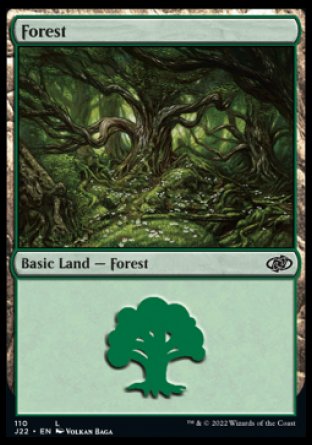 (110) Magic The Gathering Jumpstart 2022 Single: Forest (V.1)  Land