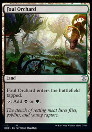 (110) Magic The Gathering Commander: Kaldheim Single: Foul Orchard Holo Uncommon