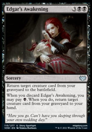 (110) Magic The Gathering Innistrad: Crimson Vow Single: Edgar's Awakening Holo Uncommon