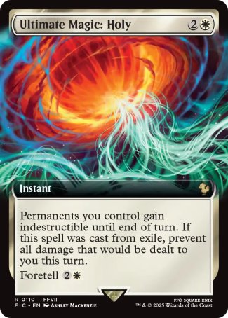 (110) Magic The Gathering Commander: Magic: The Gathering - FINAL FANTASY: Extras Single: Ultimate Magic: Holy Holo Rare