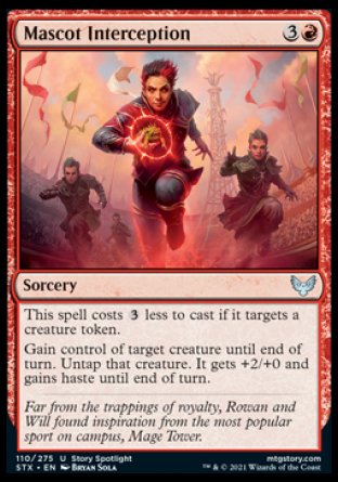 (110) Magic The Gathering Strixhaven: School of Mages Single: Mascot Interception  Uncommon
