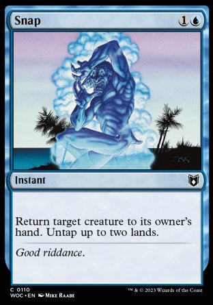 (110) Magic The Gathering Commander: Wilds of Eldraine Single: Snap  Common