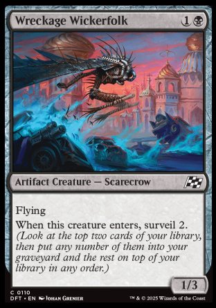 (110) Magic The Gathering Aetherdrift Single: Wreckage Wickerfolk  Common