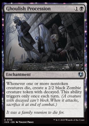 (110) Magic The Gathering Innistrad Remastered Single: Ghoulish Procession Holo Uncommon