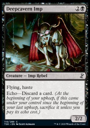 (110/289) Magic The Gathering Time Spiral Remastered Single: Deepcavern Imp Holo Common