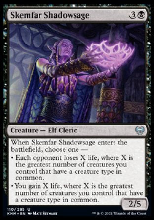(110/285) Magic The Gathering Kaldheim Single: Skemfar Shadowsage  Uncommon