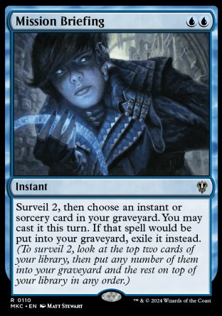 (110) Magic The Gathering Commander: Murders at Karlov Manor Single: Mission Briefing  Rare