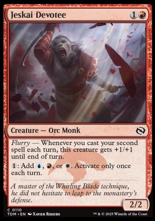 (110) Magic The Gathering Tarkir: Dragonstorm Single: Jeskai Devotee  Common