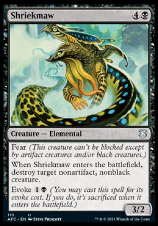 (110) Magic The Gathering Commander: Adventures in the Forgotten Realms Single: Shriekmaw  Uncommon