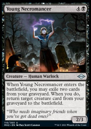 (110) Magic The Gathering Modern Horizons 2 Single: Young Necromancer  Uncommon