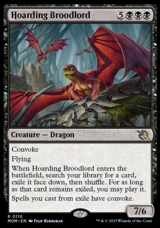 (110) Magic The Gathering March of the Machine Single: Hoarding Broodlord Holo Rare