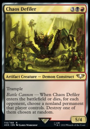 (110) Magic The Gathering Universes Beyond: Warhammer 40000 Single: Chaos Defiler Holo Rare