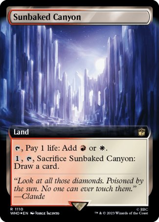 (1110) Magic The Gathering Universes Beyond: Doctor Who: Extras Single: Sunbaked Canyon (V.3) Holo Rare