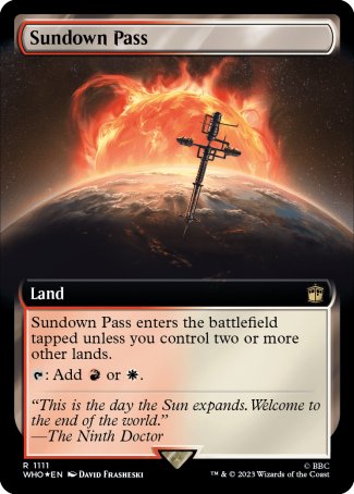(1111) Magic The Gathering Universes Beyond: Doctor Who: Extras Single: Sundown Pass (V.3) Holo Rare