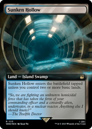 (1113) Magic The Gathering Universes Beyond: Doctor Who: Extras Single: Sunken Hollow (V.3) Holo Rare