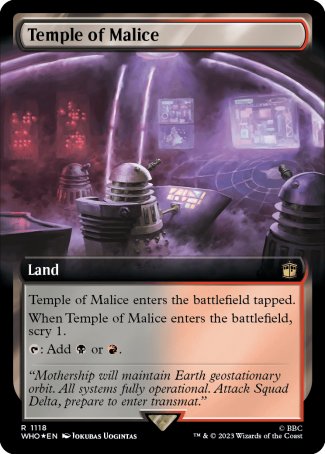 (1118) Magic The Gathering Universes Beyond: Doctor Who: Extras Single: Temple of Malice (V.3)  Rare