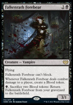 (111) Magic The Gathering Innistrad: Crimson Vow Single: Falkenrath Forebear  Rare