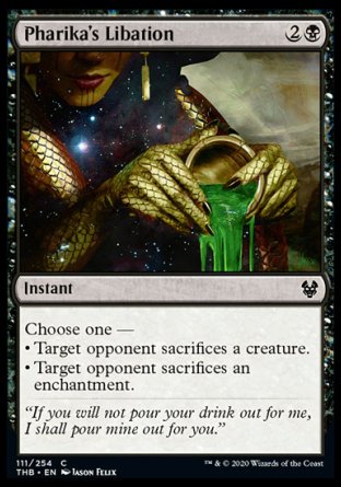 (111/254) Magic The Gathering Theros Beyond Death Single: Pharika's Libation Holo Common