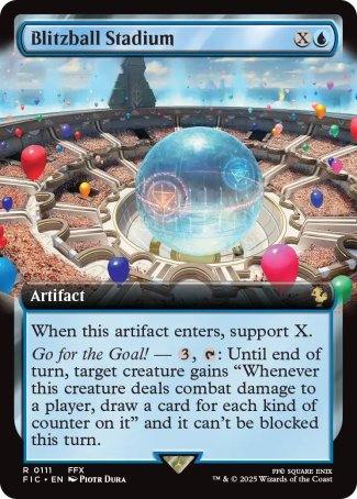 (111) Magic The Gathering Commander: Magic: The Gathering - FINAL FANTASY: Extras Single: Blitzball Stadium  Rare