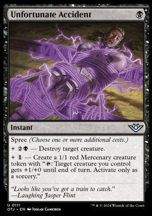 (111) Magic The Gathering Outlaws of Thunder Junction Single: Unfortunate Accident  Uncommon