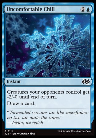 (111) Magic The Gathering Foundations Jumpstart Single: Uncomfortable Chill  Common